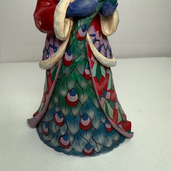 Jim Shore Heartwood Creek "Santa Style" Santa with Peacock 10" Figurine - Picture 3 of 10